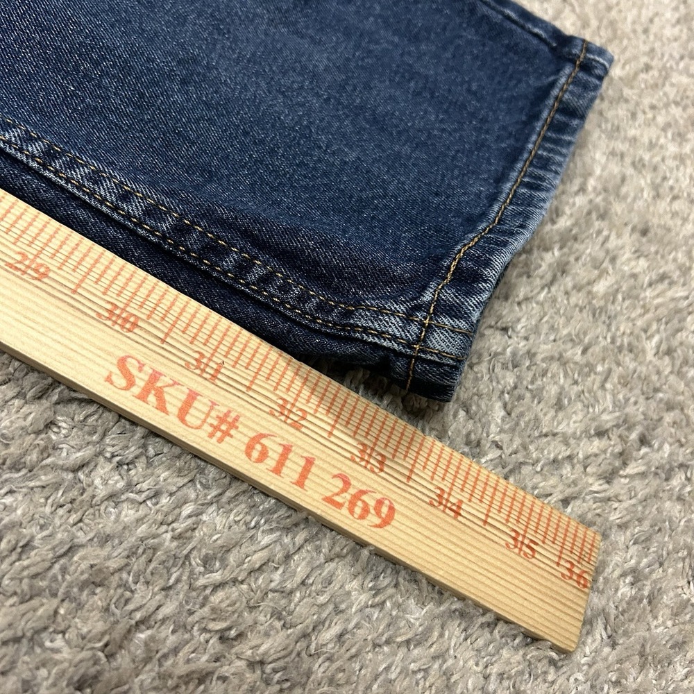 Levis 505 Jeans Mens 36X34 (Actual 34X34) Straight Leg Blue Denim - Picture 5 of 9